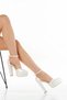 Women's White High Platform Closed Toe Thick Heeled Comfortable and Fashionable Shoes - 2