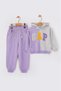 Hooded Süzene Embroidered Seasonal 2-Thread Girls' Tracksuit Set