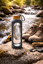 1 Liter Borosilicate Glass Flask Bamboo Vacuum Lid Water Bottle Drinking Bottle - 4