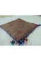 100% Cotton Ezgi Scarf with Floral Pattern Motifs and Beaded Crochet Writing, Kerchief, Mevlit Shawl