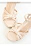Beige Daily Wedge Strap Sandals - 5001