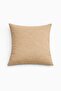 Velvet Textured Beige Throw Pillow Cover (1 Piece)