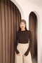 Women's 3-Piece Long Sleeve Half Fisherman Stretch Fabric Combed Cotton Bodysuit - 3