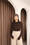 Women's 3-Piece Long Sleeve Half Fisherman Stretch Fabric Combed Cotton Bodysuit - 3