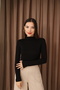 Women's 3-Piece Long Sleeve Half Fisherman Stretch Fabric Combed Cotton Bodysuit - 2