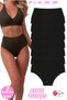 Women's High-Waist Bato Panties 100% Cotton Daily Panties 7-Pack