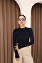 Women's 3-Piece Long Sleeve Half Fisherman Stretch Fabric Combed Cotton Bodysuit - 4