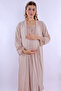 Maternity Nightgown with Beige Dressing Gown - 5