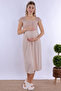Maternity Nightgown with Beige Dressing Gown - 6