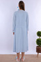 Pajama Set with Robe for Pregnancy and Postpartum - Baby Blue - 4