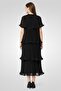 Women Abito Donna Layered Evening Dress, Black - 4