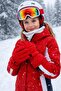 Children's Inner Fleece Red Ski-Snow Gloves - 2