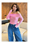 Women's Madonna Collar Corded Fabric Long Sleeve Blouse Nsa-58003 - 3