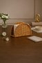 Wicker Rattan Napkin Holder Storage Box Organizer Round