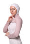 الياقة المدورة وأكمام طويلة - مسحوق - 4