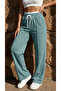 Women's Oversized Summer Jersey Fabric Wide-Leg Sweatpants with Elastic Waist - 3