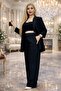 Suit,Crepe, Lined,Pockets,Button Details,Wide Leg,Jacket Pants,Elastic Waist,Hanging,Stone