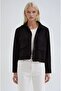Buttoned Suede Short Basic Jacket 6176 - 2