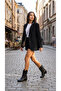 Black Leather Women's Boots Western Cowboy Non-Slip Sole Thick Heeled Gloria