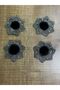 7X7 cm 4 Pieces Silver Embroidery Feathered Flower Embroidery Accessory