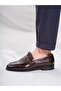 Belmonte Men's Genuine Leather Handmade Brown Men's Loafers - 4