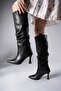 Women's Heeled Boots 00128511 Black Leather - 6