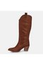 Large Size Women's Cowboy Boots 41-42-43-44 Brown Suede - 7