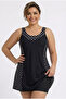 Women's Plus Size Shorts Dress Swimsuit Polka Dot Patterned (Shorts Separately)