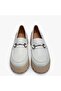 BIG SIZE WOMEN'S LOAFER SHOES GENUINE LEATHER WHITE LEATHER - 4