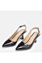 LARGE NUMBER WOMEN'S SHINY BLACK STILETTO 41-42-43-44-BLACK - 3