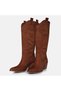 Large Size Women's Cowboy Boots 41-42-43-44 Brown Suede - 3