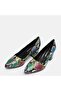 Thick heel shoes, colorful snake - 4