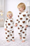 Baby Pajama Set Long Teddy Bear Pattern 100% Cotton Newborn Kids Pajamas - 2