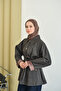 Women's Wrists Look Plaid Trench Coat Brown - 5