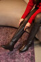 Women's Buckle Riding Boots with Bellows and No Zipper, Velote Brown - 2