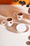Sunflower Amore Handmade Ceramic Set of Two Turkish Coffee Cups - 3