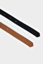 Women's Faux Leather 2-Piece Casual Belt G0598Axns - 3