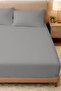 Elastic Fitted Sheet 100% Cotton Oeko-Tex ®   Certified (Made from Duvet Cover Fabric) 57 Tel Grey - 4