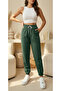 Women's Green Jogger Elastic Leg Sweatpants - 6