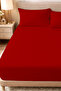 Elastic Fitted Sheet 100% Cotton Oeko-Tex ®   Certified (Made from Duvet Cover Fabric) 57 Tel Kırmızı - 4