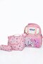 Korean Style Pink Girl's Orthopedic Primary School Backpack with Thermal Lunch Box and Pencil Case - 2
