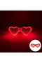 Led Light up Heart Shaped Shutter Glasses 3 Modes Neon Strip Party Glasses Red - 4