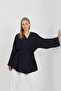 Natural Viscose Fabric Women's Kimono with Pockets and Belt 1168 – Collarless, Lightweight, Flowy, Summer Model - 7