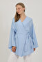 Natural Viscose Fabric Women's Kimono with Pockets and Belt 1168 – Collarless, Lightweight, Flowy, Summer Model - 7