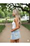 White Halter Neck Long Undershirt Darkalıp Ribbed Camisole Sports Undershirt - 4