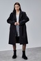 Rosalia Black Regular Fit Double-Breasted Cashmere Coat