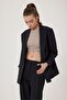 Double-Breasted Closure Oversize Blazer Jacket - 7