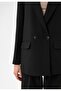 Double-Breasted Closure Oversize Blazer Jacket - 8