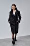 Rosalia Black Regular Fit Double-Breasted Cashmere Coat - 8
