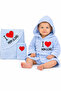 Cotton Baby Kids Bathrobe Towel Set 0-2 Years Old